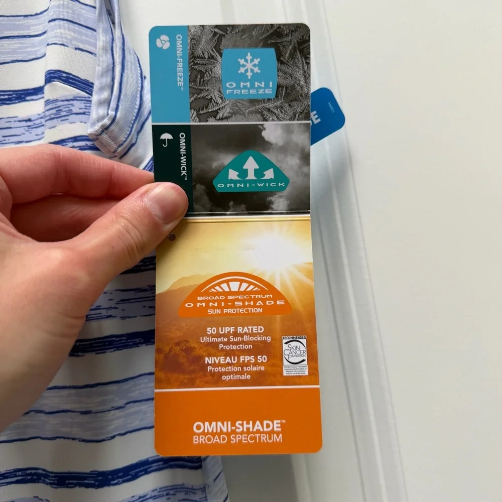 COLUMBIA SLEEVELESS ACTIVE FIT CHILL RIVER PRINTED SHEATH DRESS STRIPES SMALL - Picture 6 of 13